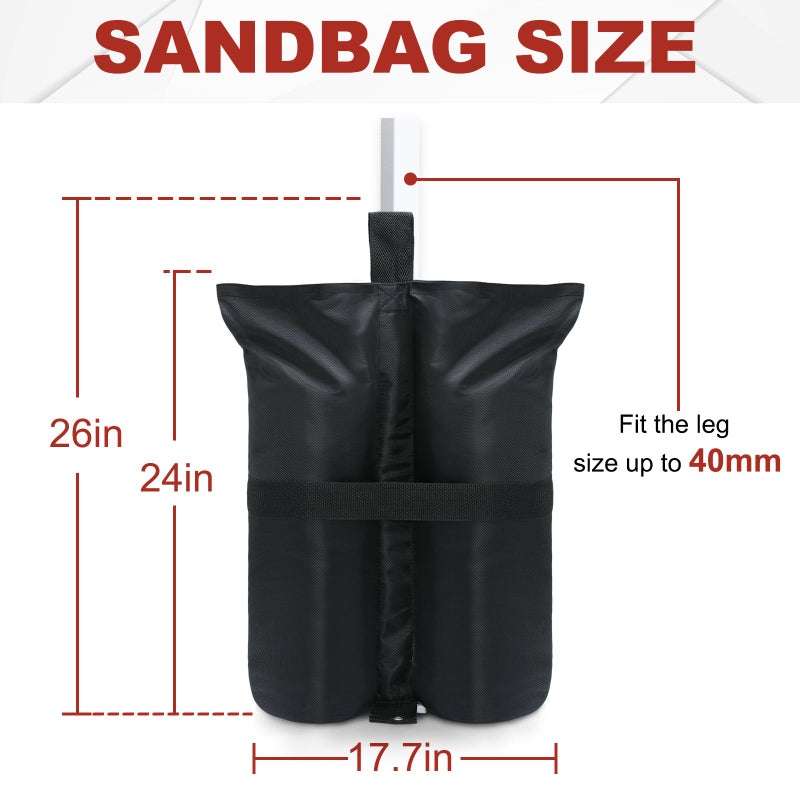 ABCCANOPY Heavy Duty Weight Bags, Black(185lb) - Image 2